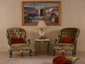 Antik Klasik Berjer Seti